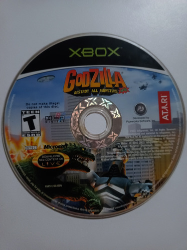 Godzilla Destrdy All Monsters Xbox Clásico Sin Caja Si Manua