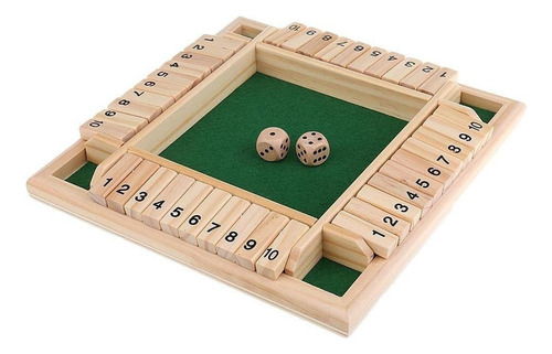 Juego De Dados Con Solapas Shut The Box Para 4 Personas