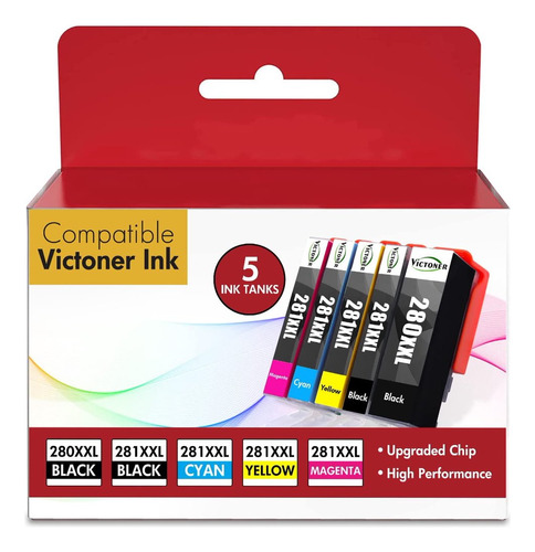 Tinta De Impresora Compatible Pgi-280 Xxl/cli-281xxl Para Ca