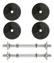 Comprar Pesas Mancuernas Set 2 Barras + 40lb Kit Discos Estándar Gym