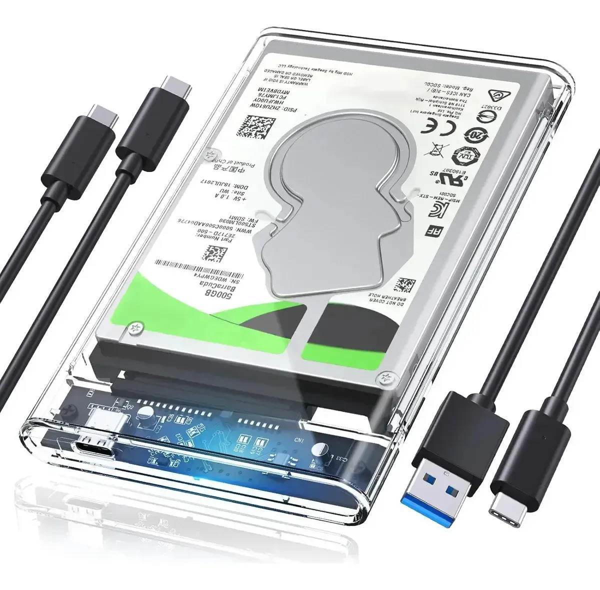 Case Para Externo Disco Duro Carcasa Para Disco Duro Gabinete Case Disco de 2.5 pulgadas HDD SSD SATA,Tipo-C USB 3.1 Gen