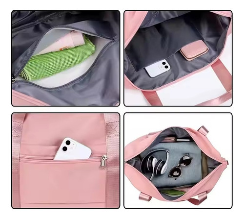 Pack X 3 Bolsos Expandibles Impermeables Viaje Deporte Playa Negro