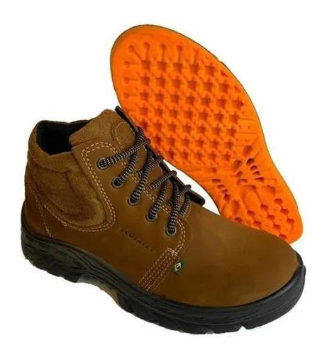 Bota Segurança Ecosafety Ps139-ap Bico Pvc Couro Nobuck