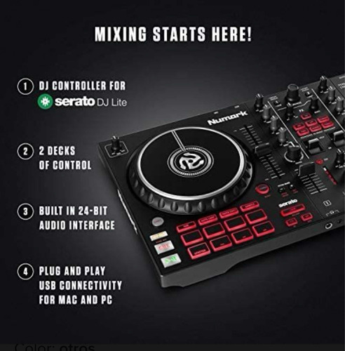 Controlador Dj Numark Serato Dj 2 Tableros C/ Mezclador