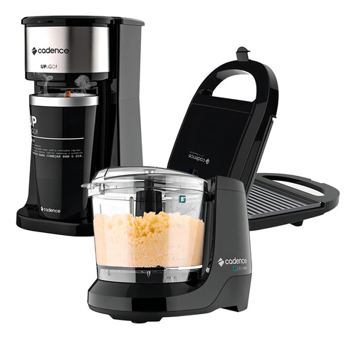 Cadence Cafeteira To Go - Sanduicheira - Miniprocessador Cor Preto 110v
