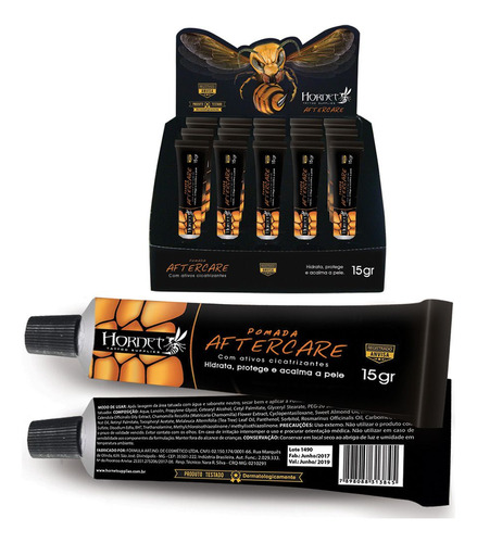 1 Cx Pomadas Hornet Aftercare Com Cicatrizantes 15g Tattoo