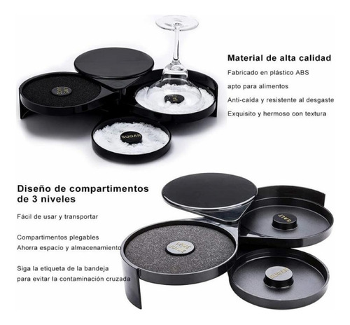 Escarchador Vasos 3 Bandejas Giratorias Sal Azúcar Limon