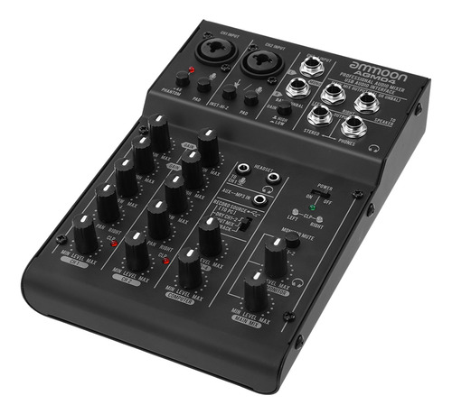 Consola De Mezclas Power Console Mini Mixing Ammoon De 4 Can