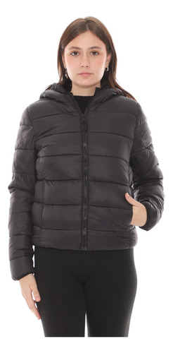 Campera Mujer Capucha Interior Corderito Inverno Abrigo