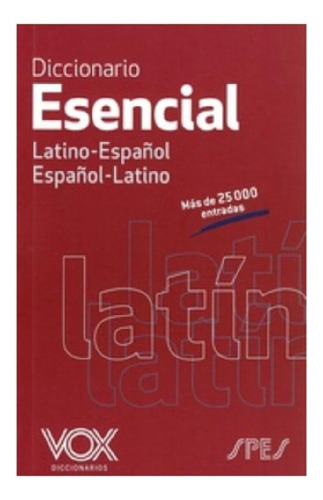 Libro - Diccionario Vox Esencial Latino Español - Español L