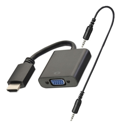 Convertidor De Hdmi A Vga + Clave De Audio