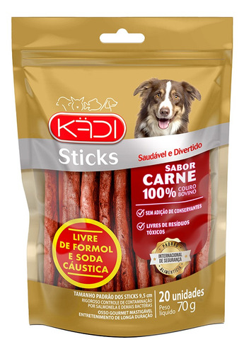 Petisco P/ Cachorro Kadi Sticks De Carne Com 20un