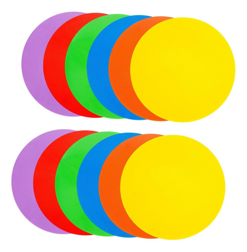 Spots Markers Flat Discs Colored Flat Cones For Soccer 12pcs