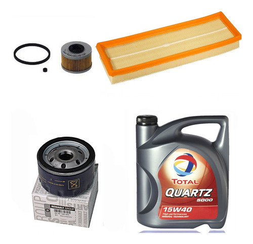 Kit Filtros + Aceite 15w40 Renault Scenic 1.9 Dti D/ 1999