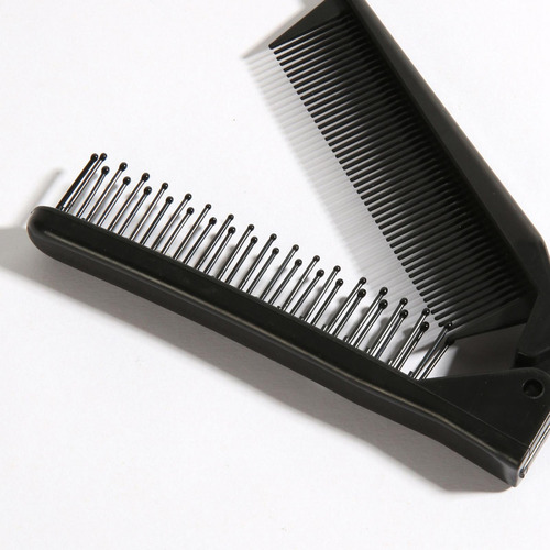 Peine De Pelo Plegable Giratorio De Doble Cabeza Mini Peine
