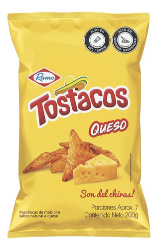 Pasabocas Tostacos Queso Familiar X 200 Gr Ramo