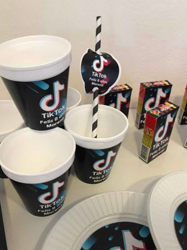 Cotillón + Candy Infantil Tik Tok Personalizado X 5