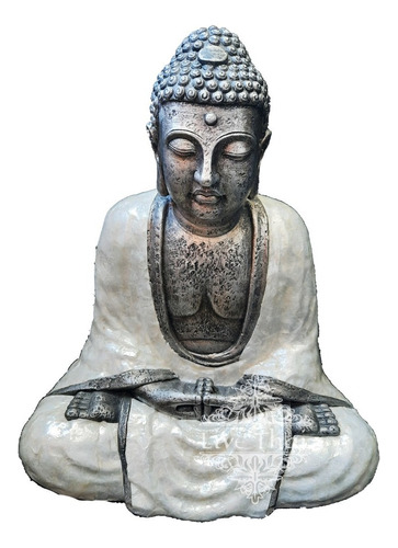 Buda Gigante De Nacar 75cm Zen Deco Figura Estatua Zn