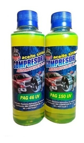 Aceite Sintetico Pag 150 R-134a Uv 8 Oz Compresor Oil