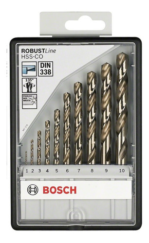 Conjunto Broca Bosch Metal Hss Cobalto 10 Peças Maquifer