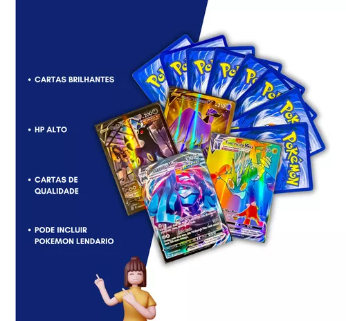 Kit 10 Cartas Pokemon Vmax E V Brilhantes Raras Sem Repetir