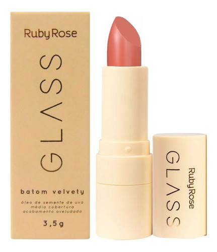 Batom Bala Velvety Glass Hb548 - Cor 06 Ruby Rose J