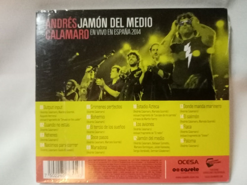 Andres Calamaro Pura Sangre Cd Y Dvd, Y Cd Jamon Del Medio (Usado)