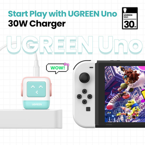 Cargador Ugreen Uno De 30 W, Usb C, Robot Gan Para iPhone Ga