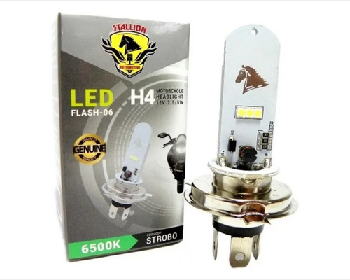 Lampada Dois Toques Farol Alto Fica Piscando Led H4 Strobo