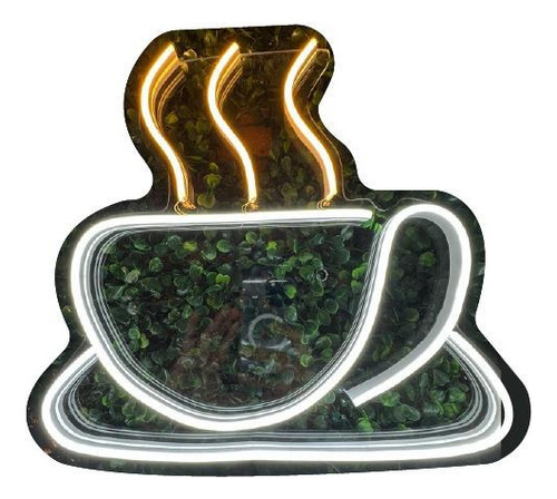 Letrero Led Neón Taza Café Té Restaurante Cafetería Decorado