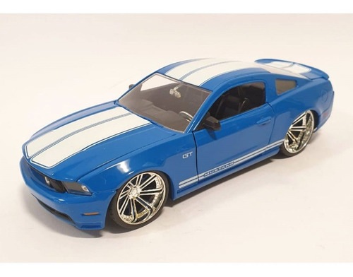 Ford Mustang Gt 2010 Azul 1:24 Jada Big Time Muscle Sin Caja