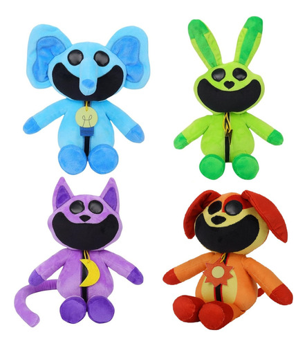 4pcs-smiling Critters Muñeco Peluche Forma Almohada Juguete