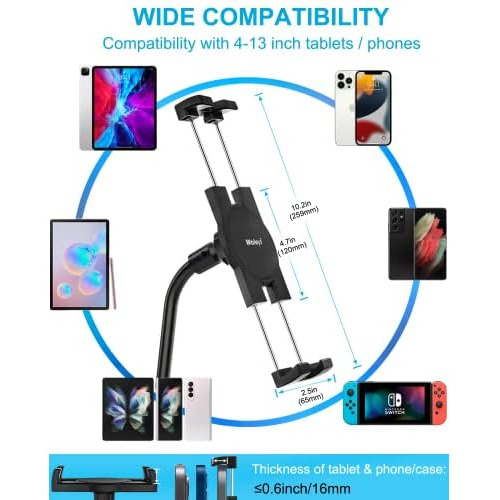 Soporte Tablet Portavasos Del Coche, Doble Sujeción Ip...
