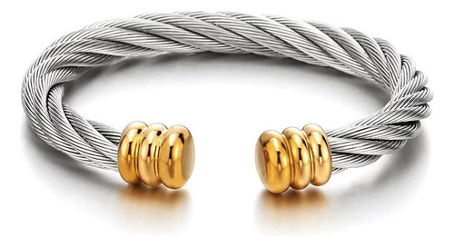 Coolsteelandbeyond Brazalete De Acero Ajustable Y Elástico G
