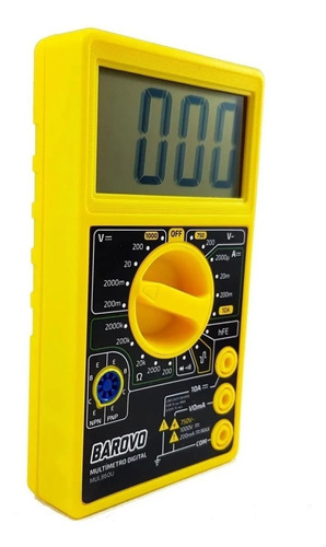 Imagen 3 de 8 de Tester Multimetro Digital Udovo Mul860u C/ Buzzer + Puntas