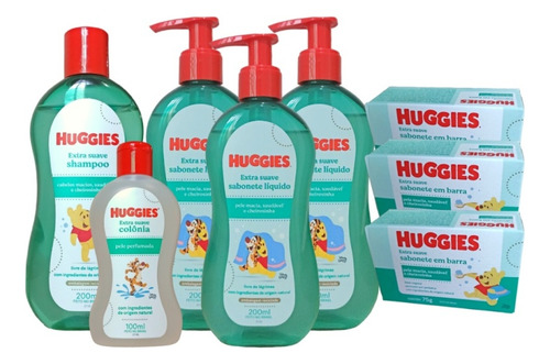Banho Bebê Huggies Completo - Kit Com 8 Itens