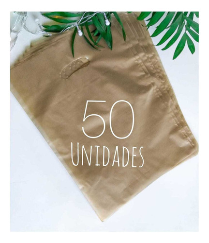 50 Sacolas Plástica Premium Boca De Palhaço 20x30 Cor Dourada