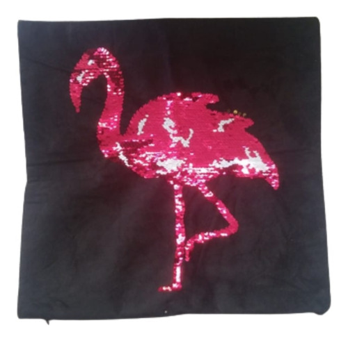 Funda De Almohadon Flamingo Lentejuelas  Plumitaa Off