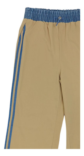 Pantalón Palazzo Dama Franjas Stretch Cómodo Casual