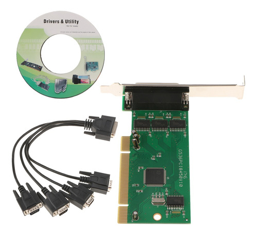 Serial Pci Expansion Card Of 4 Ports Rs232 Com Db9