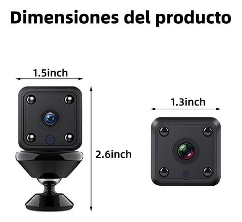 Mini Câmera De Segurança Hd Sem Fio Com Infravermelho Cor Preto
