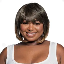 Comprar Peruca Curta Franja Feminina Wig Fibra Orgânica Lisa Natural