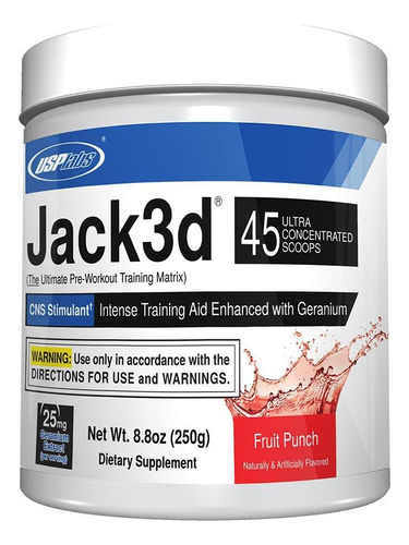Usp Labs Jack 3d Ponche De Frutas 250g - 45 Serv