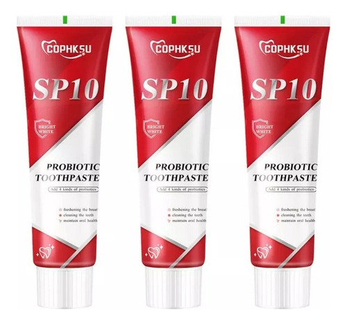 3x Pasta Dientes Probiótica Sp-10 Para Blanquear Los Dientes