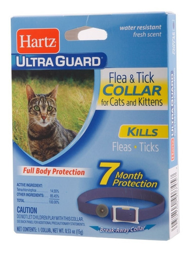 Collar Hartz Antipulgas Para Gatos Importado. Dura 7 Meses