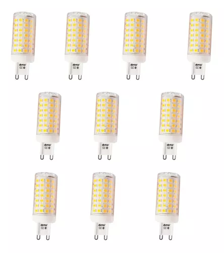 Tareas del hogar acumular Crítico Pack X 10 Bipin Lampara G9 Led 12w 3000k Calida 220v Baw