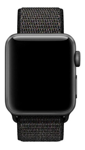 Correa Para Apple Watch 38 Y 40mm, Con Velcro. Negro