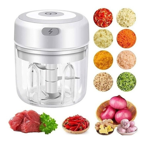 Mini Procesadora Eléctrica Tritura Alimentos Usb