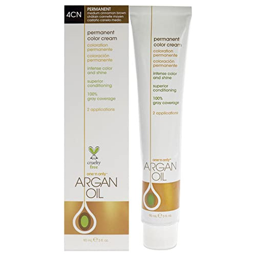 Crema Colorante Permanente Con Aceite De Argán One N Only, 4