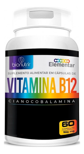 Vitamina B12 500mg (60 Caps) - Padrão: Único Neutro
